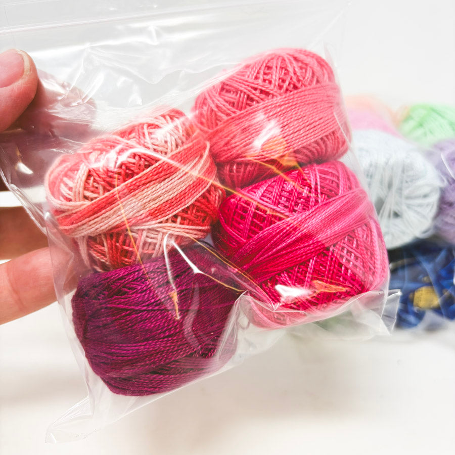 Assorted Four Packs of Pearl Cotton Embroidery Thread