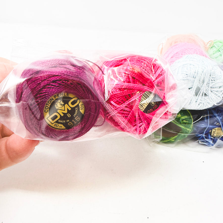 Assorted Four Packs of Pearl Cotton Embroidery Thread