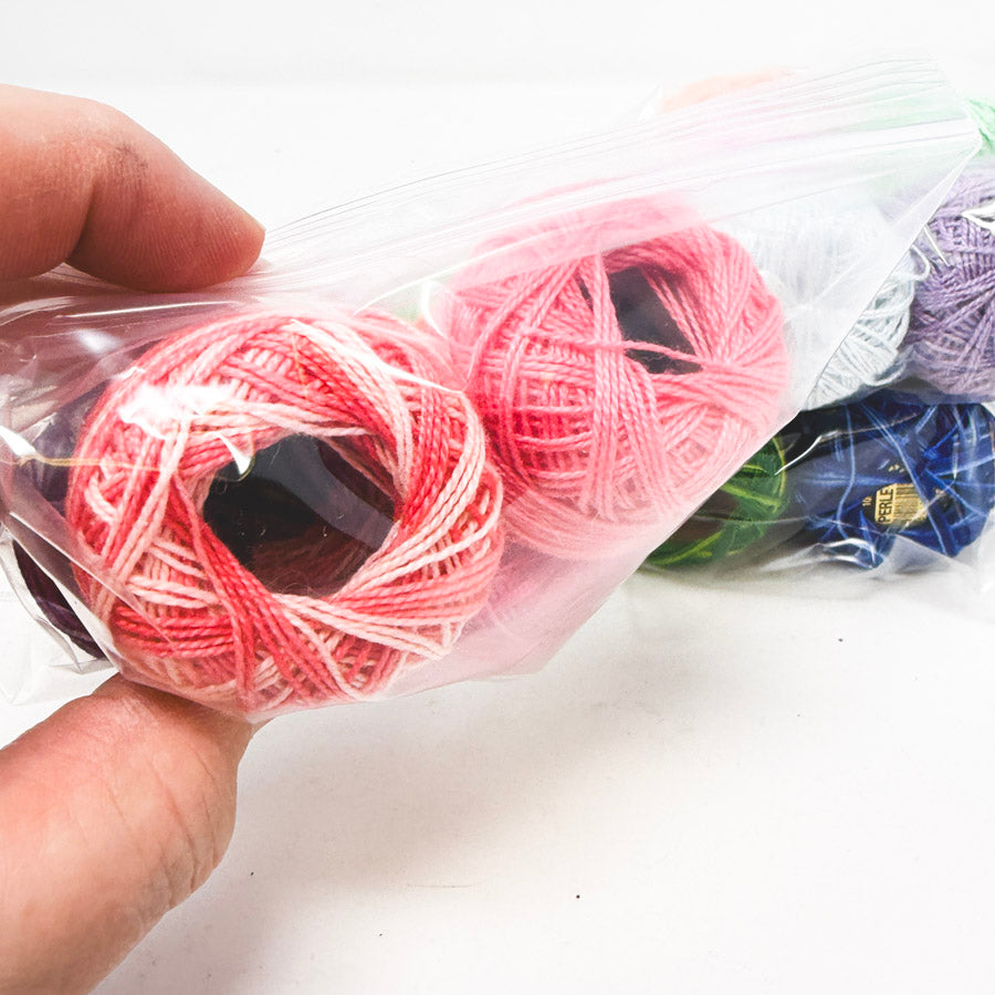 Assorted Four Packs of Pearl Cotton Embroidery Thread