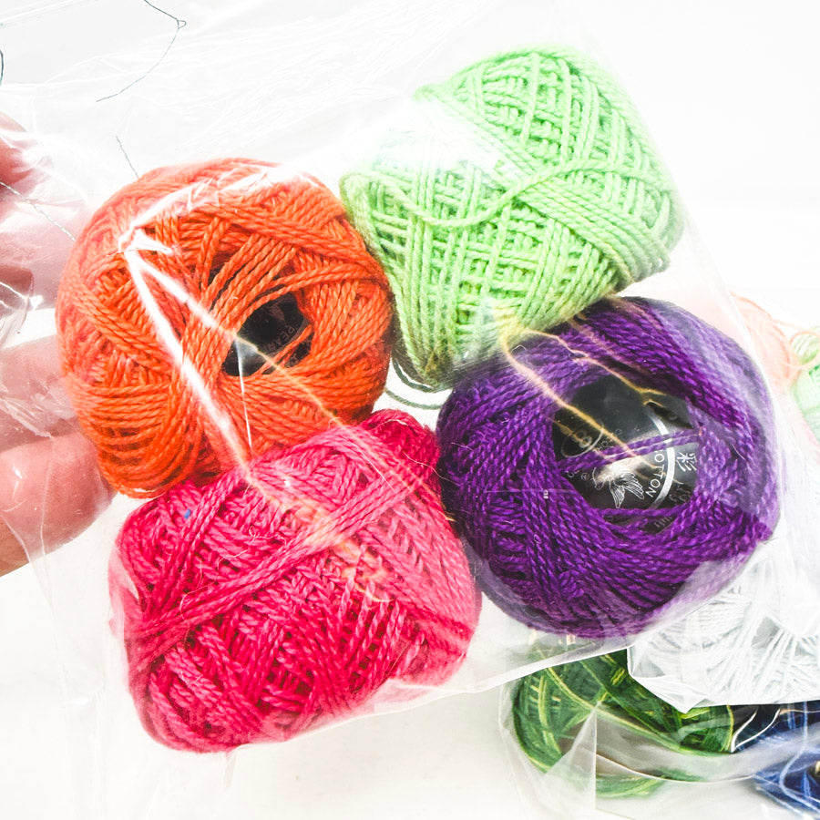 Assorted Four Packs of Pearl Cotton Embroidery Thread