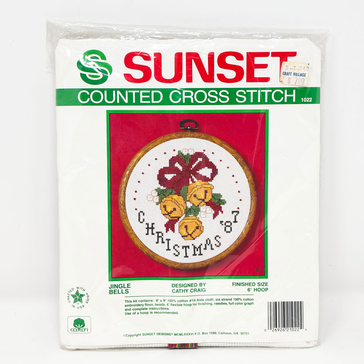Jingle Bells #1022 – Vintage Sunset Counted Cross Stitch Kit