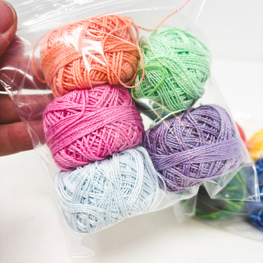 Assorted Four Packs of Pearl Cotton Embroidery Thread