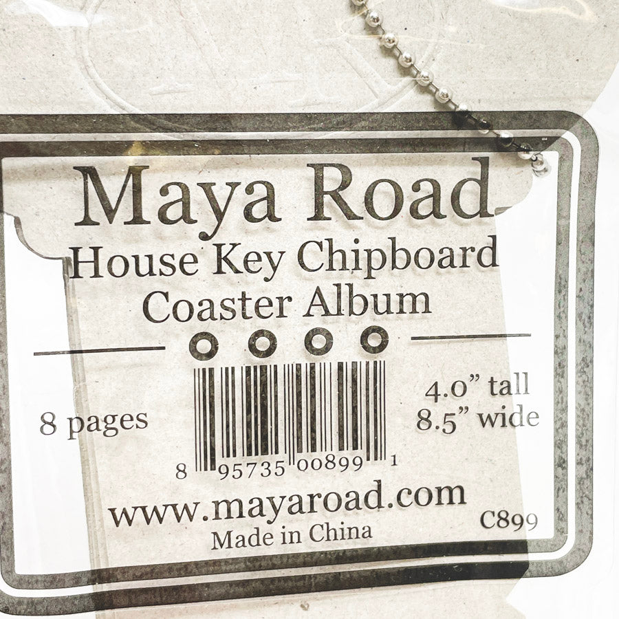 Maya Road House Key Chipbaoard Coaster Album