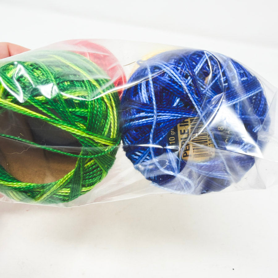 Assorted Four Packs of Pearl Cotton Embroidery Thread