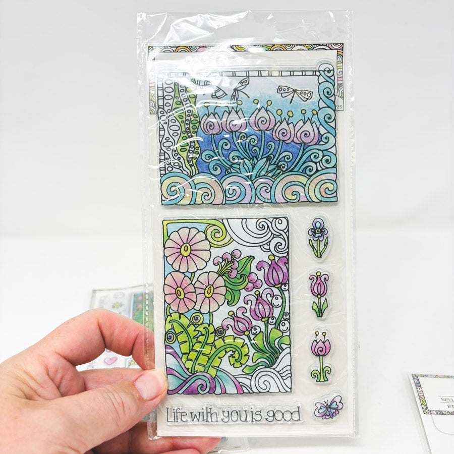 Hampton Art Angela Porter Coloring Clear Stamp Sets