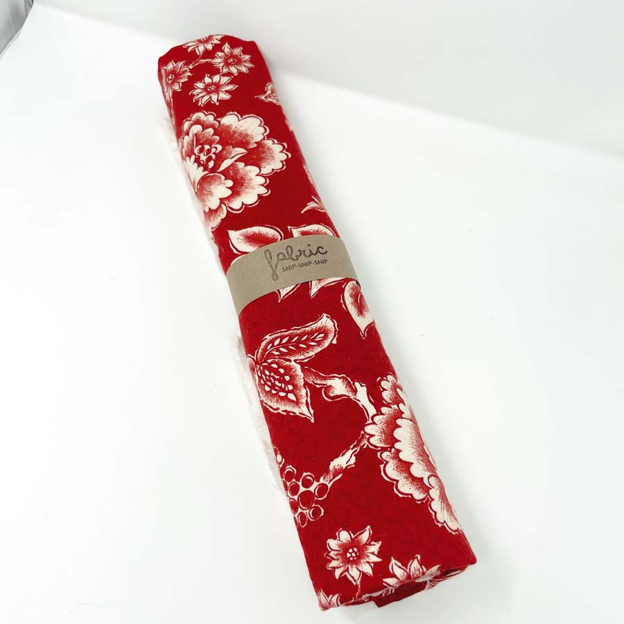 Cherry Red Floral Fabric