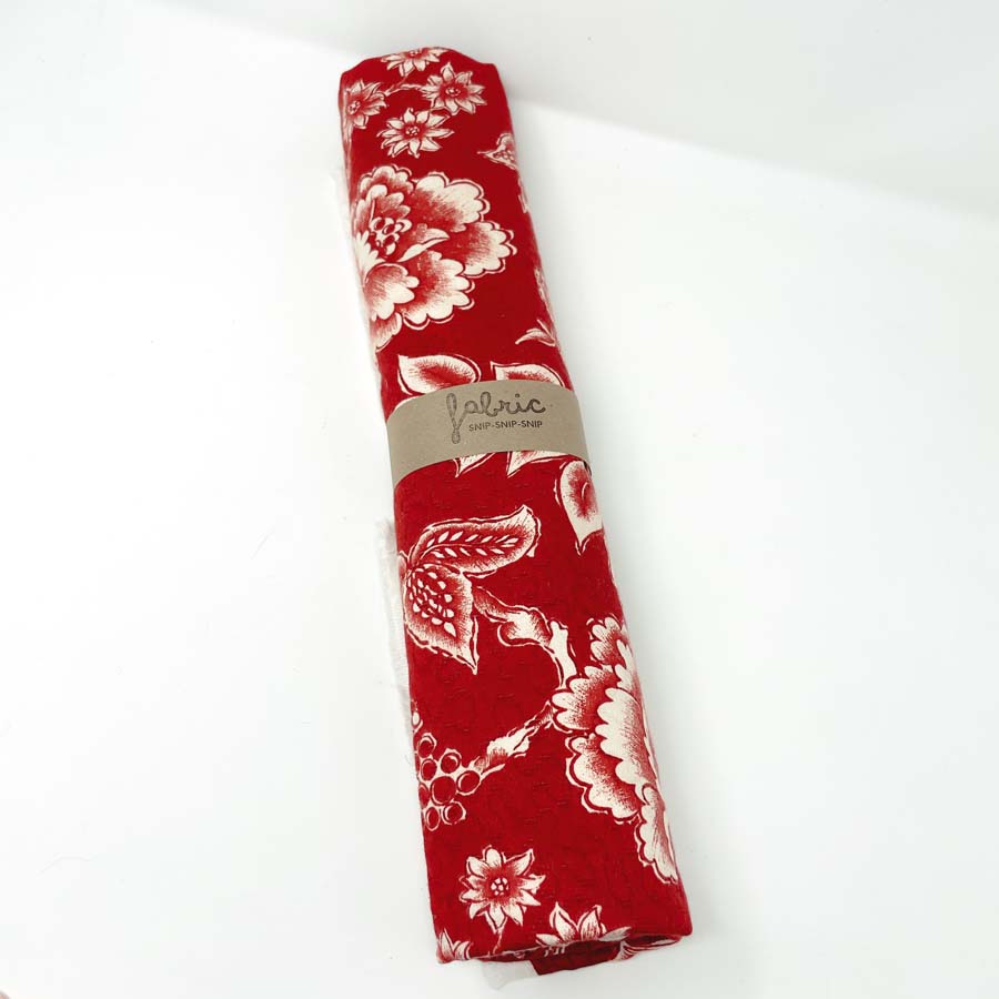 Cherry Red Floral Fabric