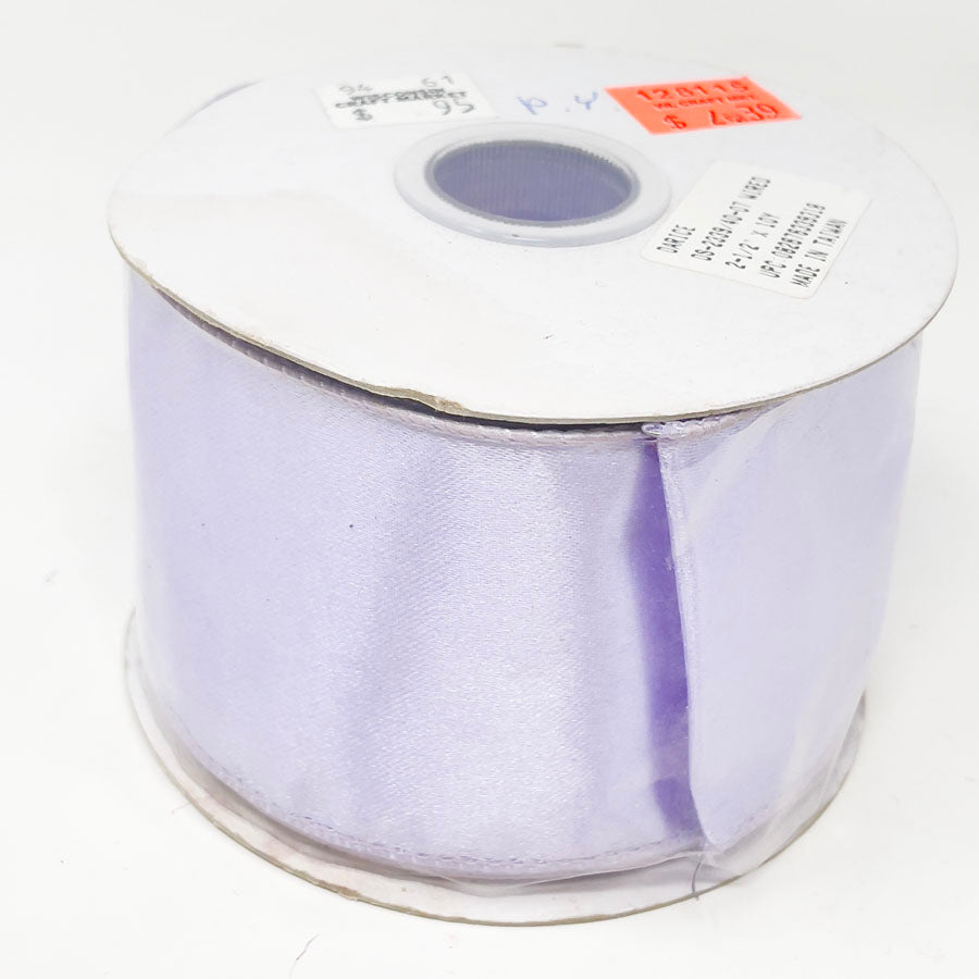 Purple Poly Satin Wired Ribbon