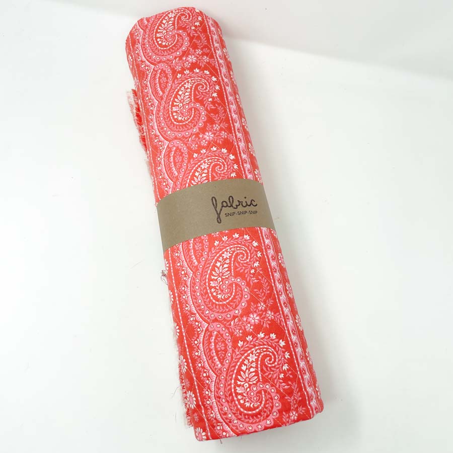 Prequilted Paisley Cotton Pink