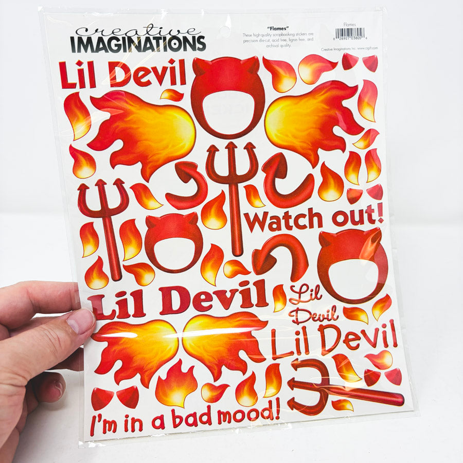 Creative Imaginations Flames Sticker Sheet