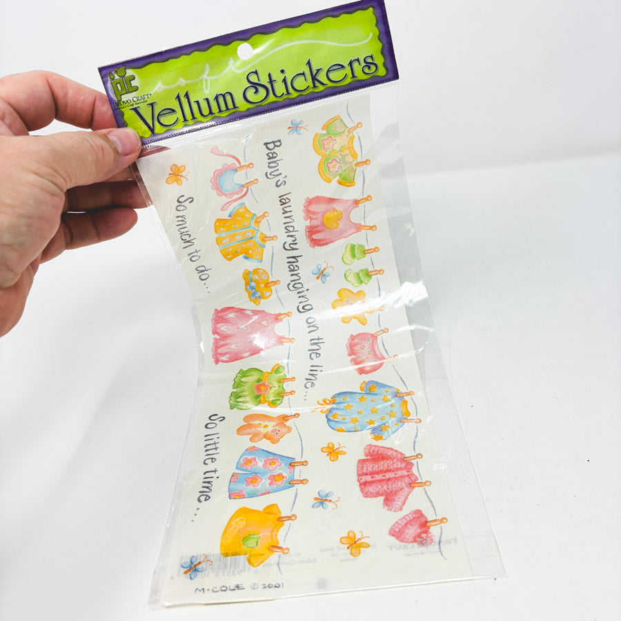 Provo Craft Vellum Baby Laundry Sticker Sheet