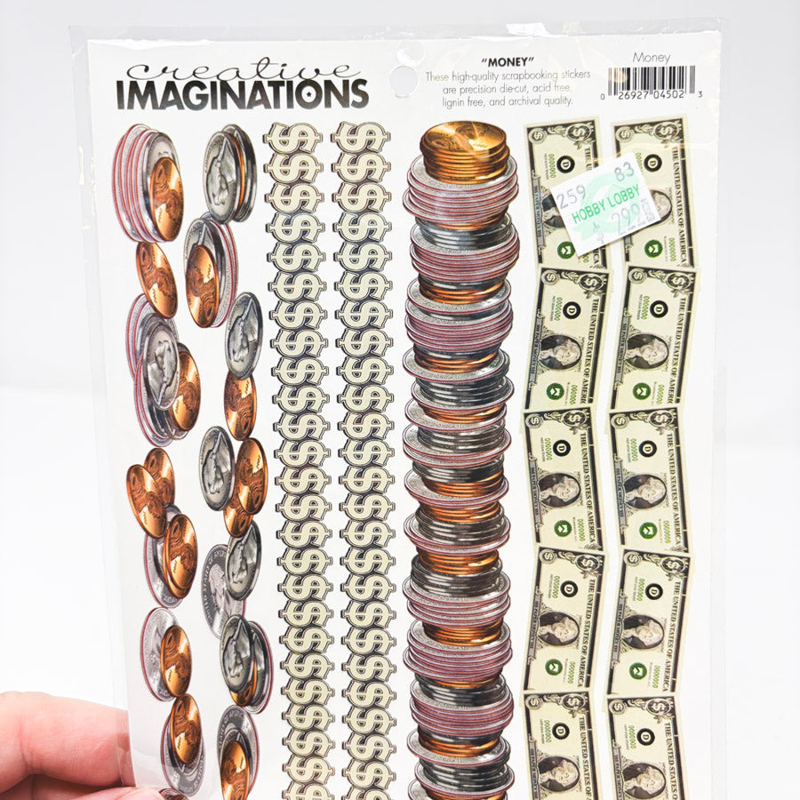 Creative Imaginations Money Strips Sticker Sheet