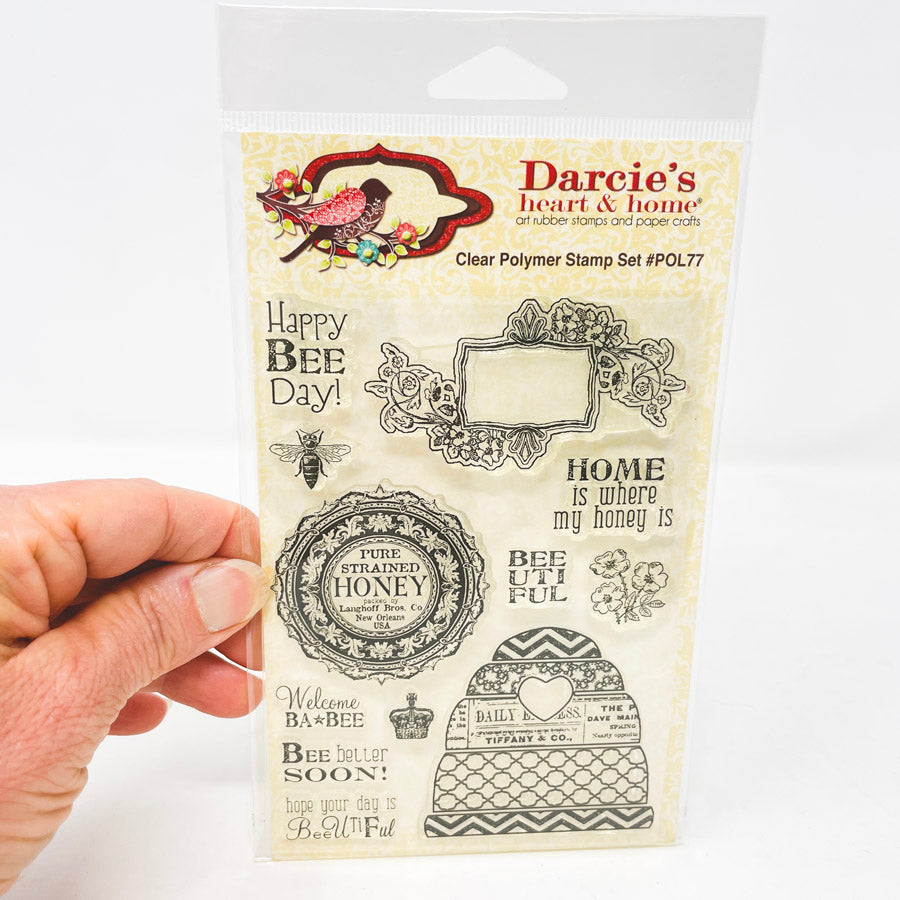 Darcie's Happy Bee Day! Clear Polymer Stamp Set