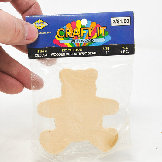 Wood Teddy Bear Cutout