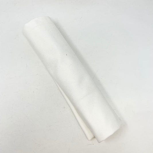 27" x 38" White Textured Poly Blend Fabric