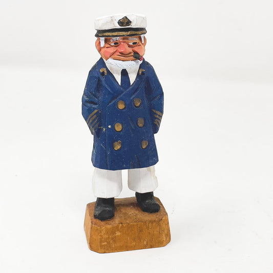 1980s Hand Carved Nautical Figurine