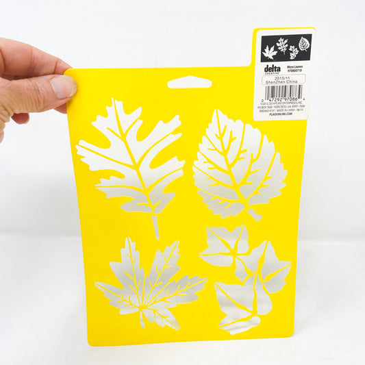 Delta Creative Bright Yellow Leaves Stencil