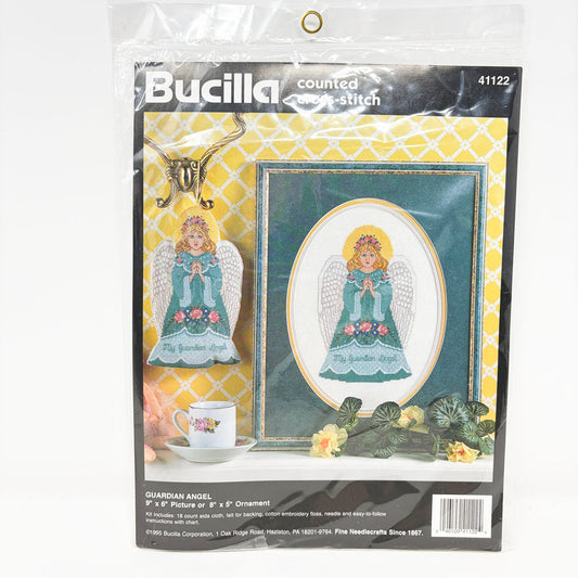 Guardian Angel #41122 – Vintage Bucilla Counted Cross Stitch Kit