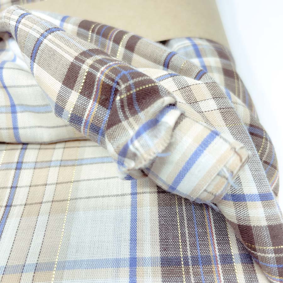 Coffee Plaid Lightweight Fabric