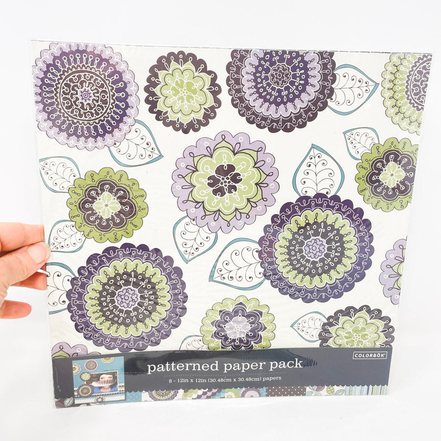 Colorbok Patterned 12x12 Paper Pack Purples