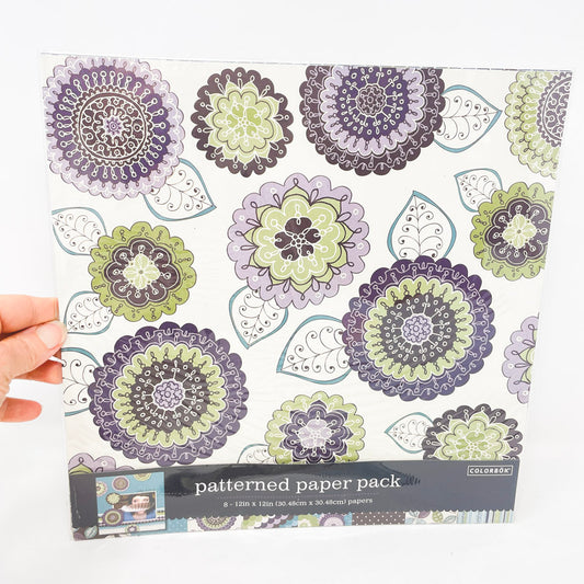 Colorbok Patterned 12x12 Paper Pack Purples
