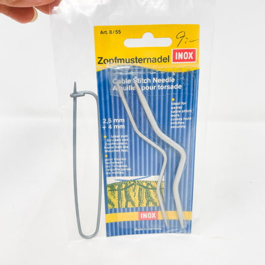 Zopfmusternadel INOX Cable Stitch Needle 2,5 mm +4mm