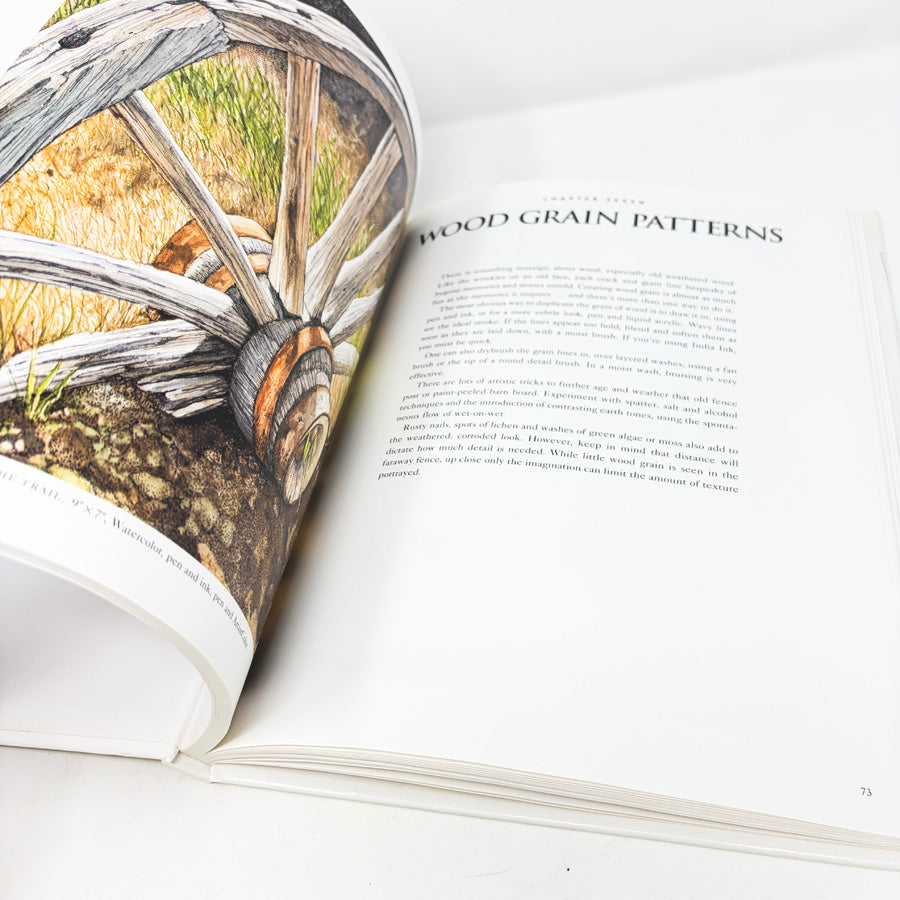 Creating Textures in Pen & Ink with Watercolor Book by Claudia Nice