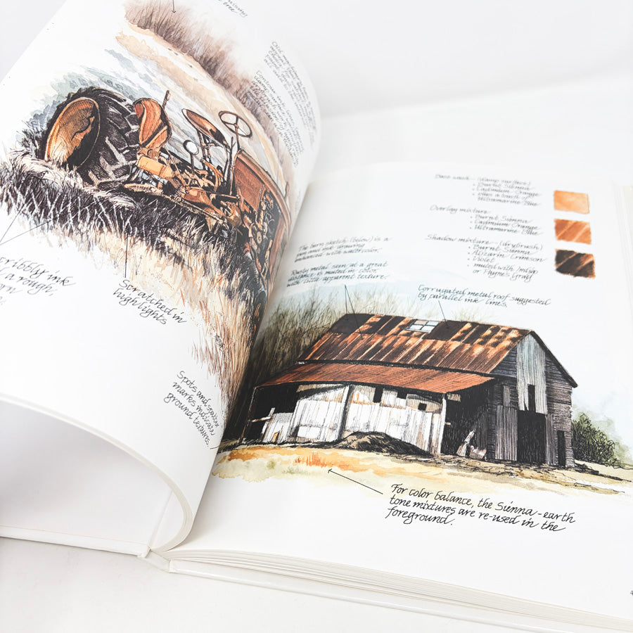 Creating Textures in Pen & Ink with Watercolor Book by Claudia Nice