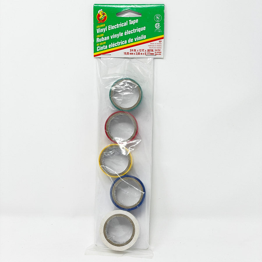 5 Color Vinyl Electrical Tape - 3/4 inch