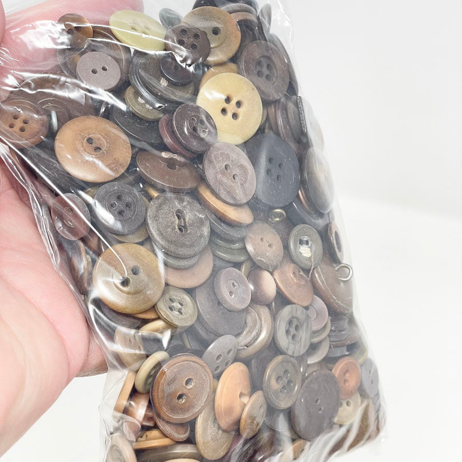 Assorted Dark Brown Buttons