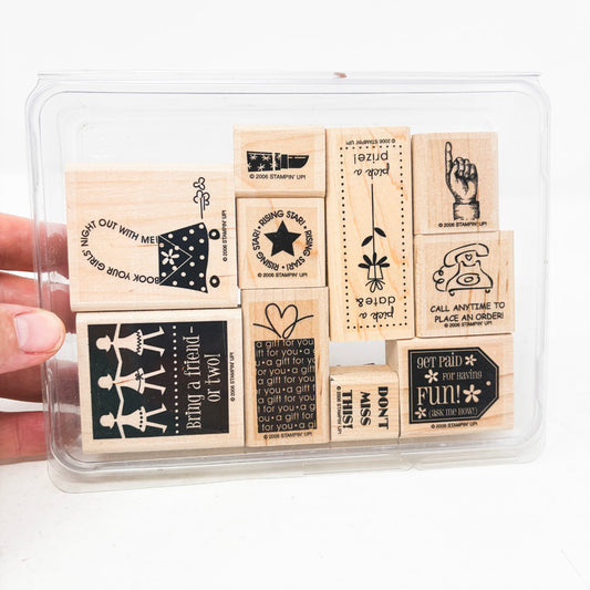 Business Booster – Stampin' Up! Wood Back Rubber Stamp Set