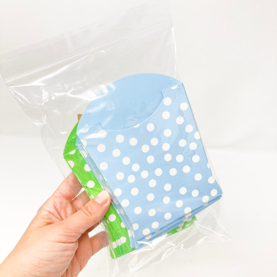 Polka Dot French Fry Party Favor Boxes
