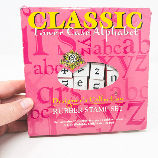 Classic Lower Case Alphabet Rubber Stamp Set