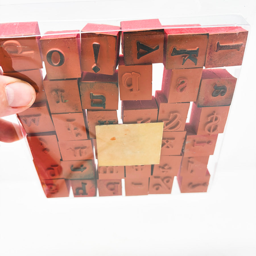 Classic Lower Case Alphabet Rubber Stamp Set