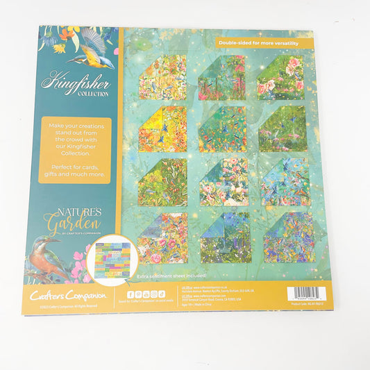 Crafters Companion Paper Pack 12x12 Nature's Companion Kingfisher