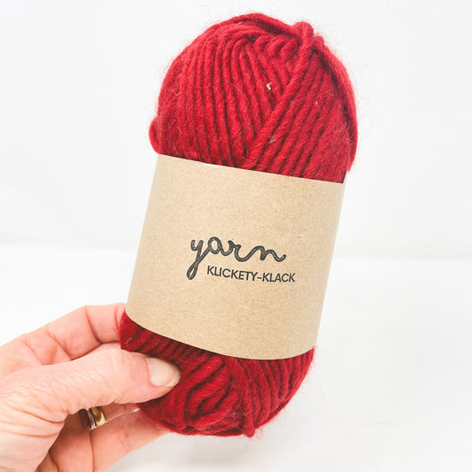Red No Label Yarn (Alafoss Lopi Wool?)