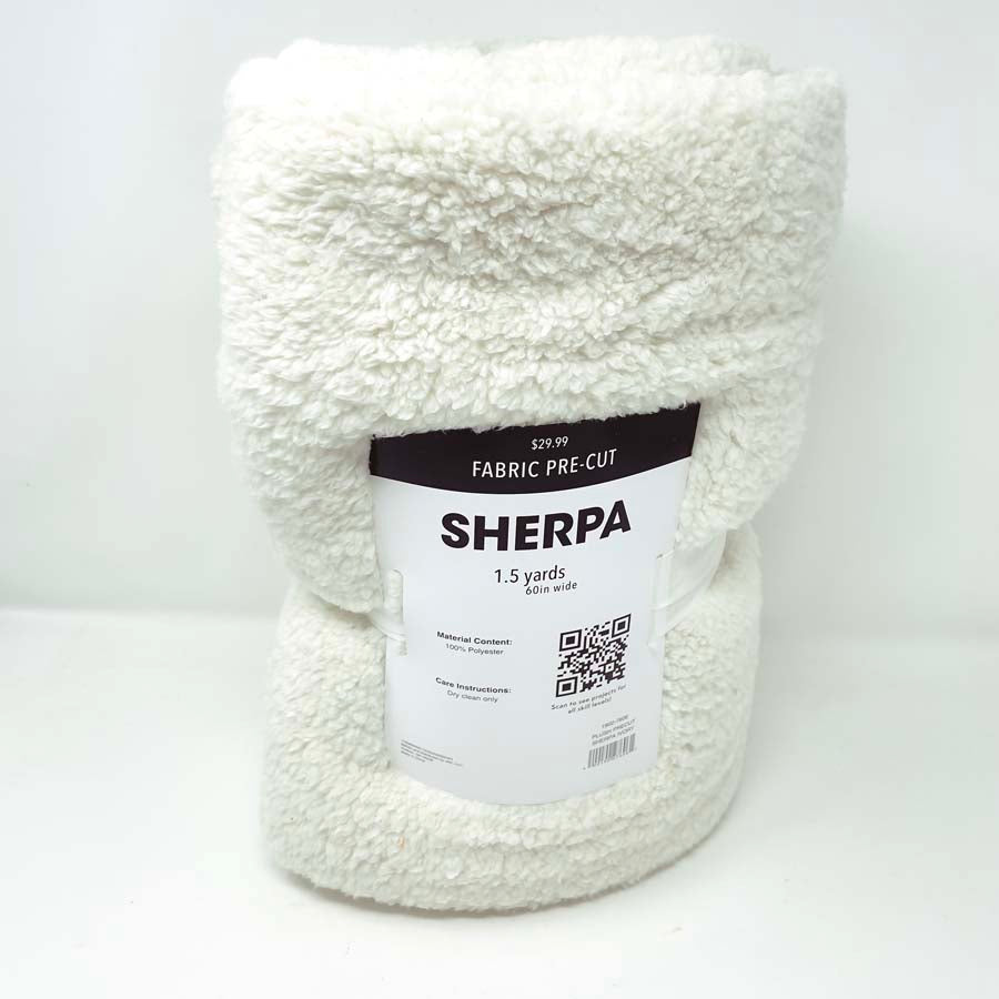 Cream Sherpa Fabric - 60" x 1.5 yds.