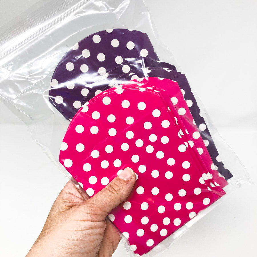 Polka Dot French Fry Party Favor Boxes