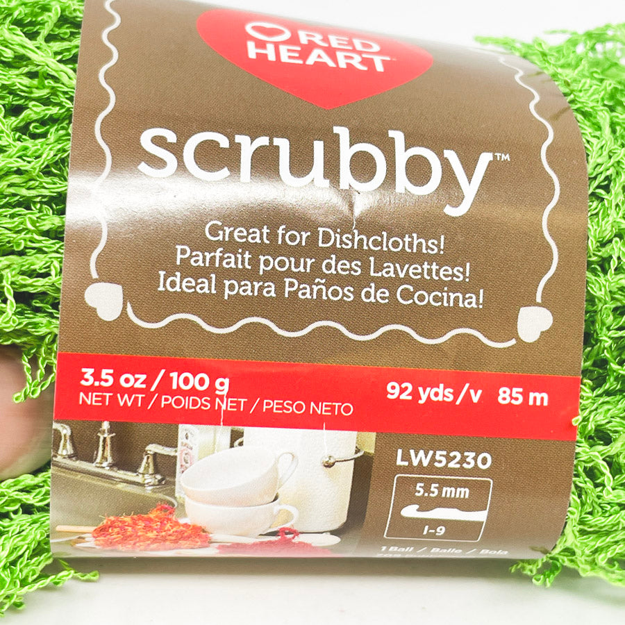 Red Heart Scrubby Yarn - Lime