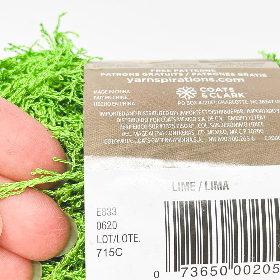 Red Heart Scrubby Yarn - Lime