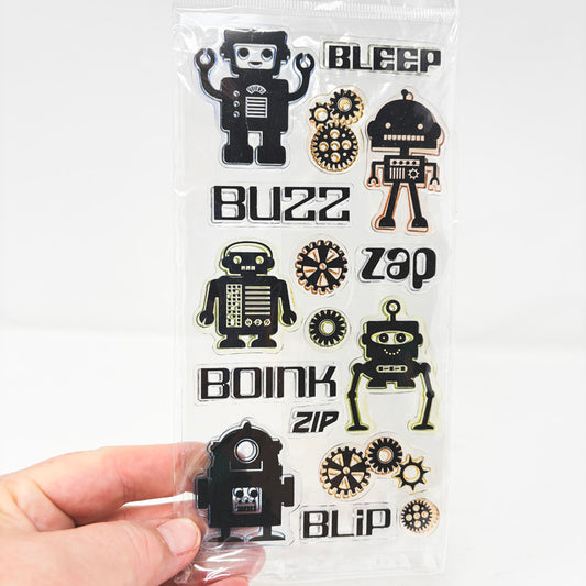 Blips & Bleeps Clear Stamp Set by TPC Studio