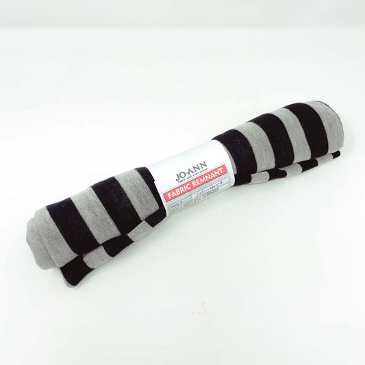 Black/Gray Stripe Knit Fabric