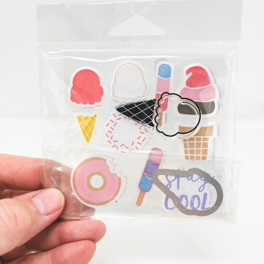 Ice Cream Themed Clear Stamp & Die Set by Craft Smart