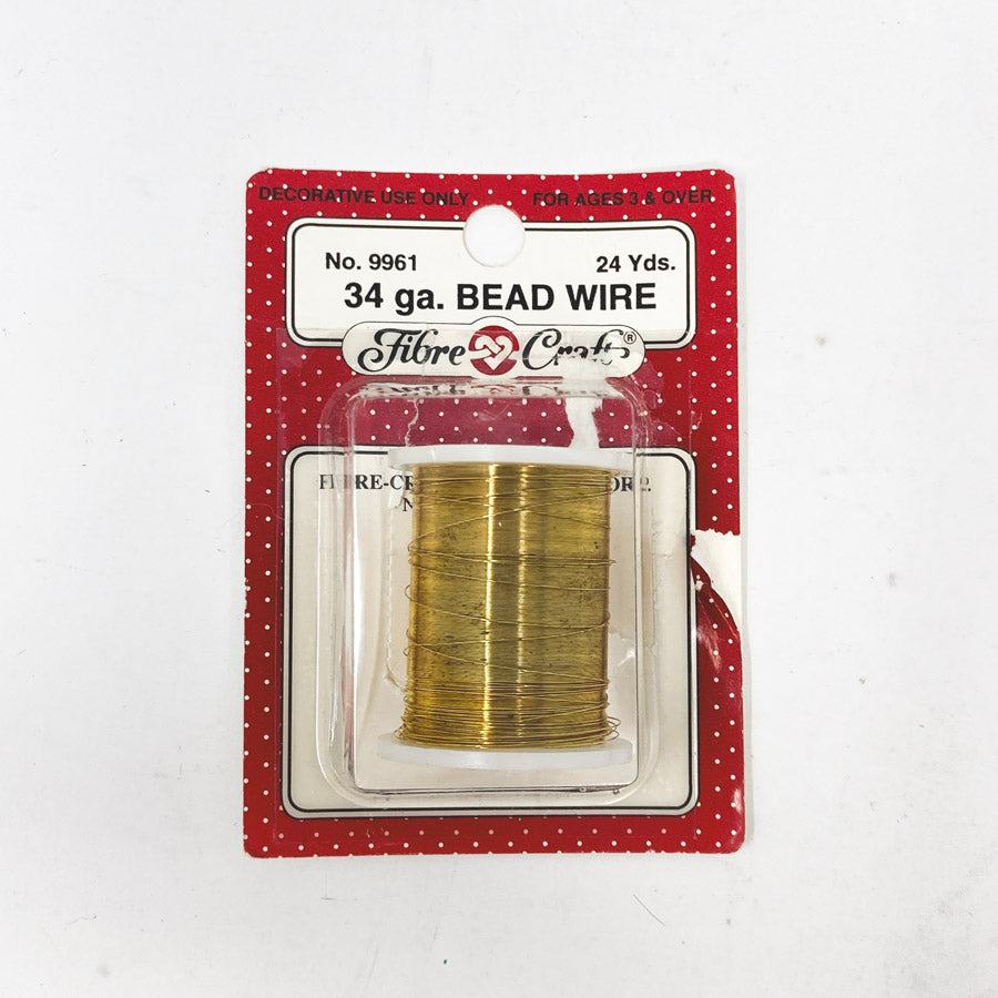 Fibre Craft Gold 34 Gauge Bead Wire