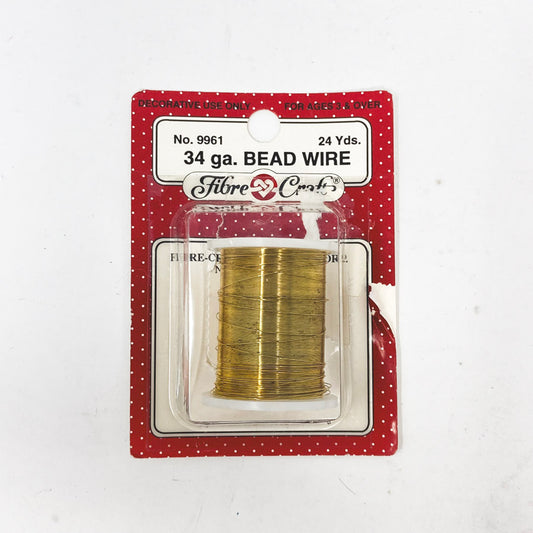 Fibre Craft Gold 34 Gauge Bead Wire