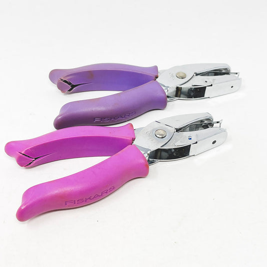 Fiskars Hand Held Hole Punches (worn handles)