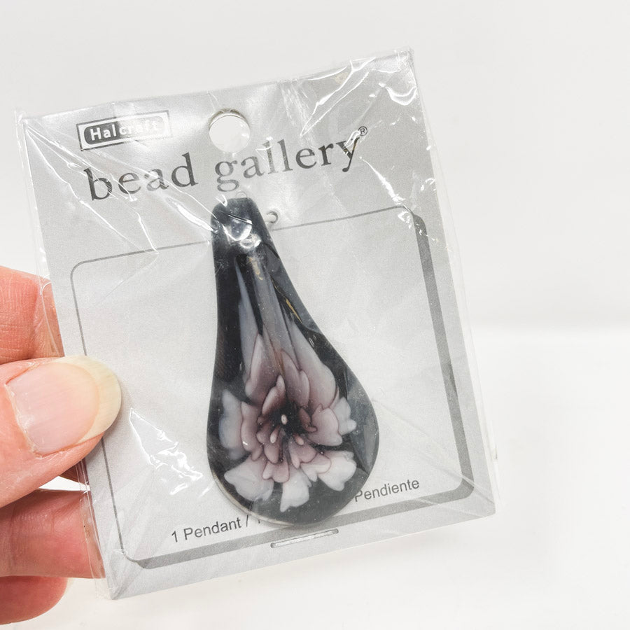 Bead Gallery Floral Glass Pendant