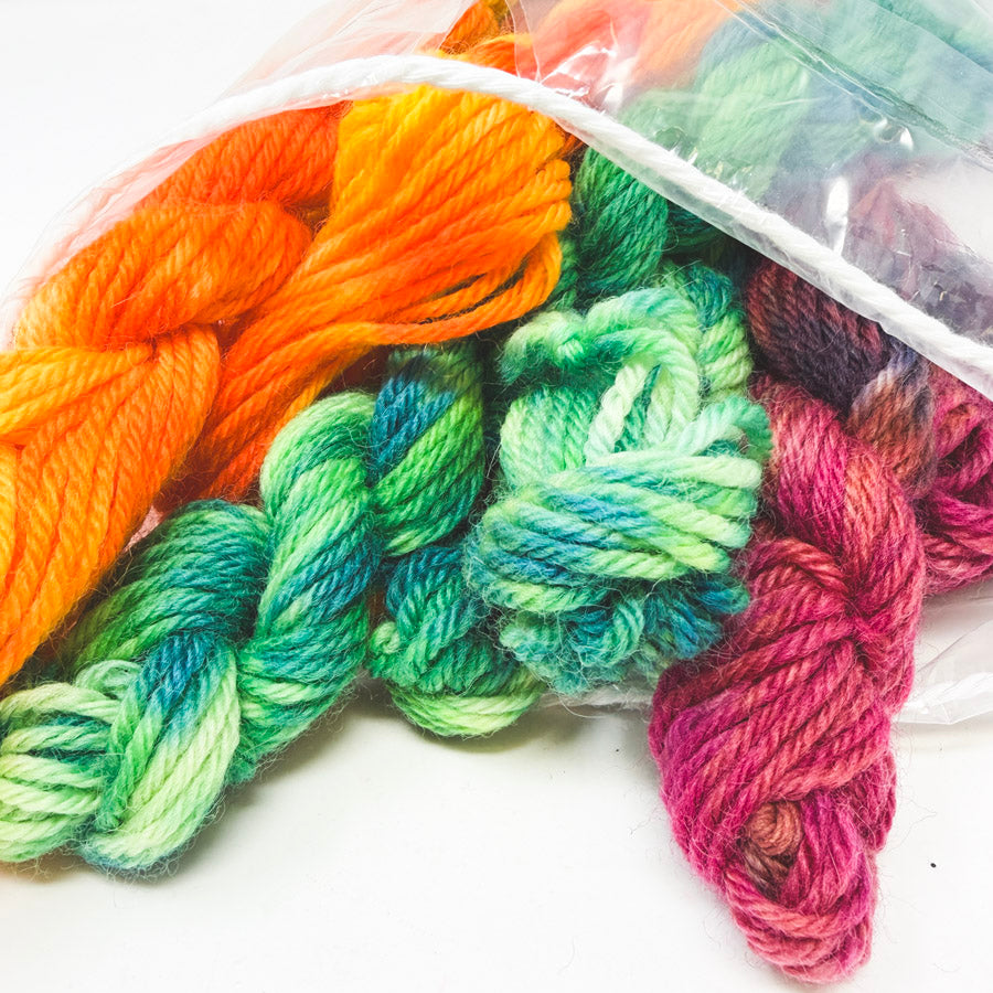 Hand Dyed Acrylic Yarn Braids Bundle