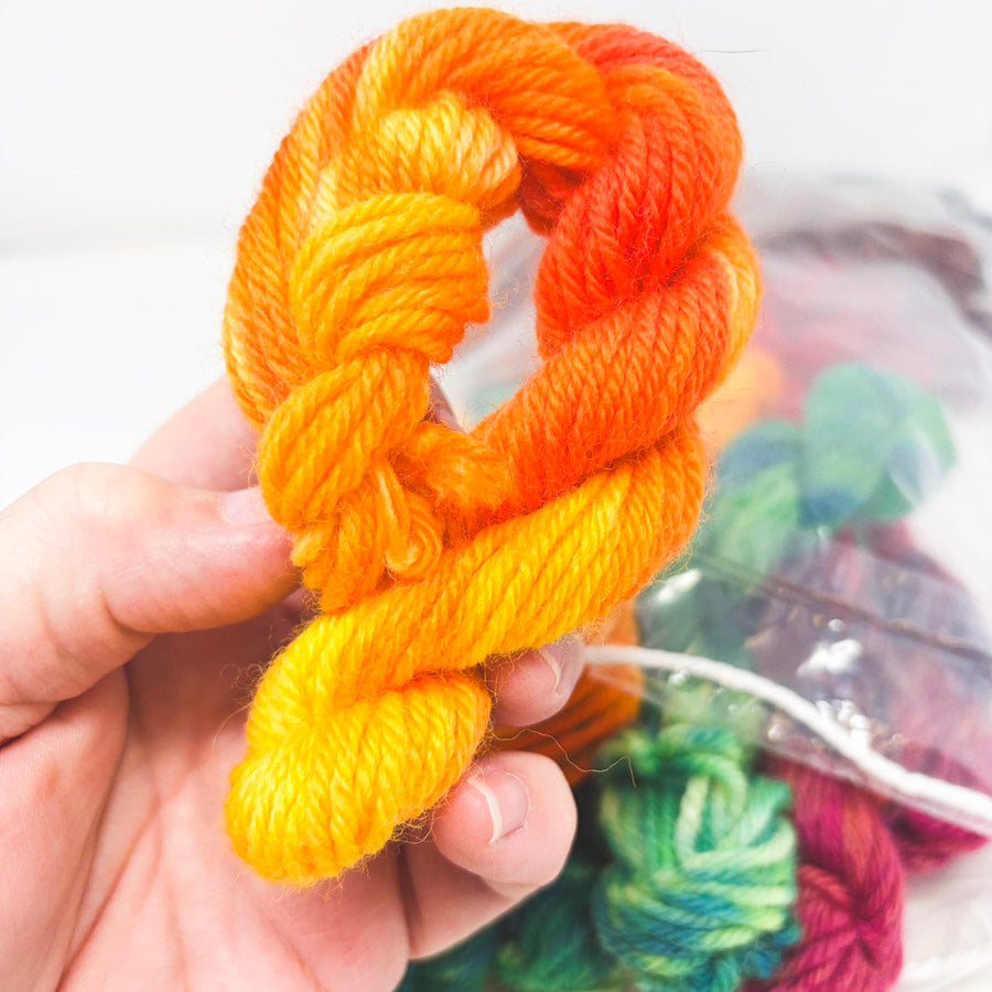 Hand Dyed Acrylic Yarn Braids Bundle