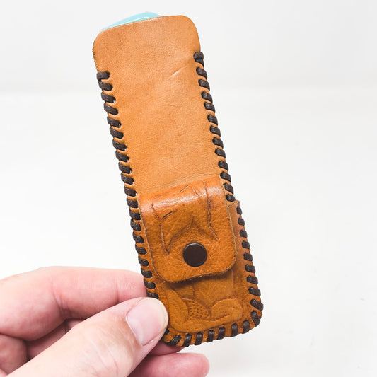 Vintage Leather Comb Carrying Case